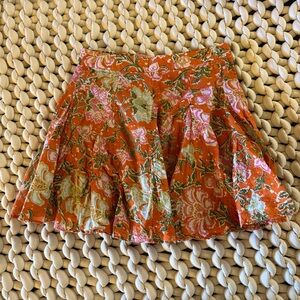 Free people orange floral skirt
